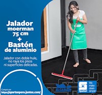 JALADORES PARA PISOS MOERMAN 75CM C/BASTÓN DE ALUMINIO 1.5M
